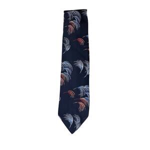 Vintage Philippe Creations Mens Tie Blue Abstract Professional Corporate Necktie